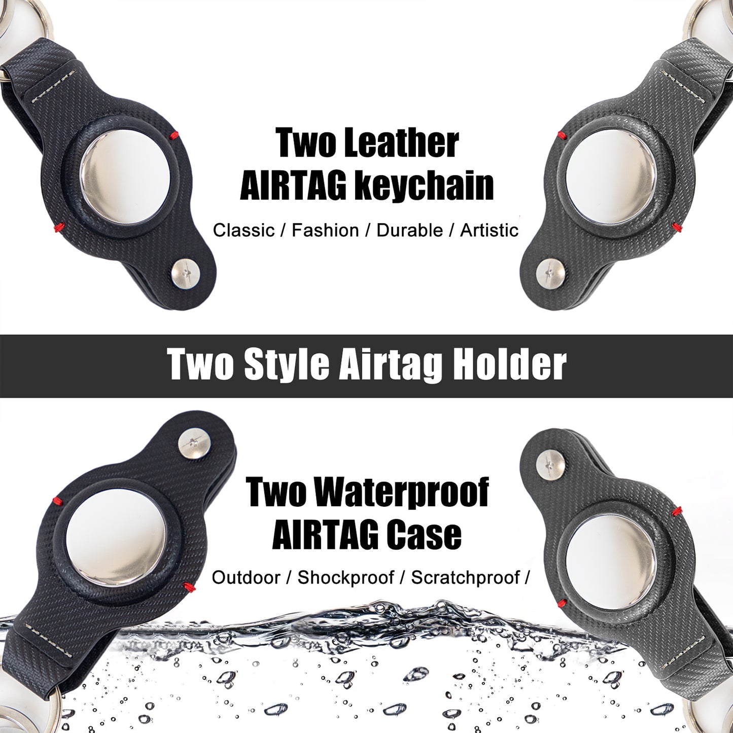 AirTag Secure Holder With Key Ring Original Stylish And Durable Key Ring Accessories Gift Keychain