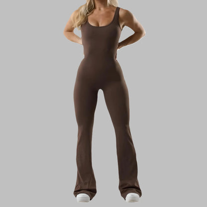 Flared Yoga Jumpsuit, Tummy control and Wide Leg